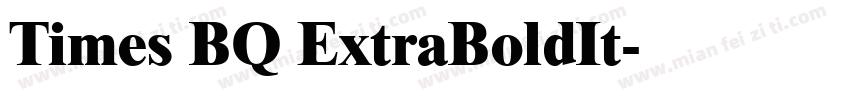 Times BQ ExtraBoldIt字体转换